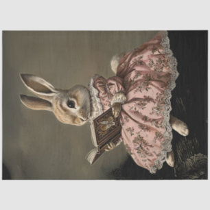 Papier Mousseline Découpage Livre de lecture Whimsical Bunny Girls s