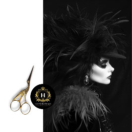 Papier Mousseline Découpage mode avant-gardiste noir et blanc