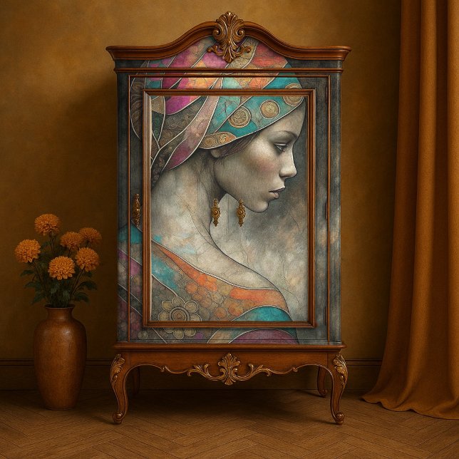 Papier Mousseline Découpage Mosaic (Mosaic Maiden Decoupage Tissue Paper)