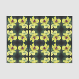 Papier Mousseline Découpage Motif Abstrait Fleur sauvage jaune