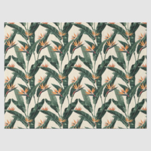 Papier Mousseline Découpage Motif botanique Oiseau du Paradis