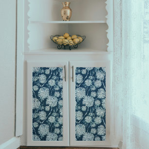 Papier Mousseline Découpage Motif Dandelions Bleus