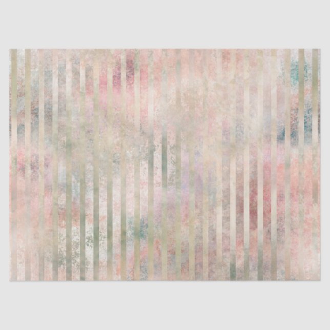 Papier Mousseline Découpage Motif en rayures colorées (Recto)