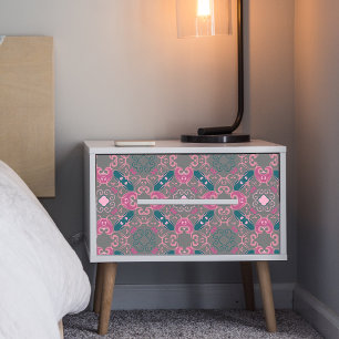 Papier Mousseline Découpage Motif Tourbillonnant rose gris vert