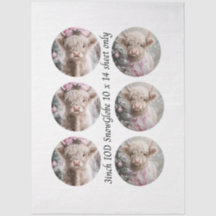 Découpage Moule de Boule à Neige Highland Cow Noël