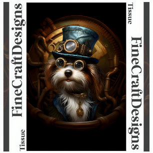 Papier Mousseline Découpage Mousseline Steampunk Chien Encre Fausse