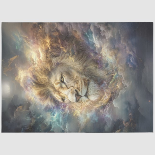 Papier Mousseline Découpage Nebula couleur cosmique du lion (Recto)