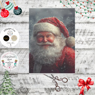 Papier Mousseline Découpage Ole Saint Nick Santa Claus