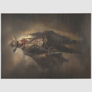 Papier Mousseline Découpage Ouest Cowboy Sherriff Wild West