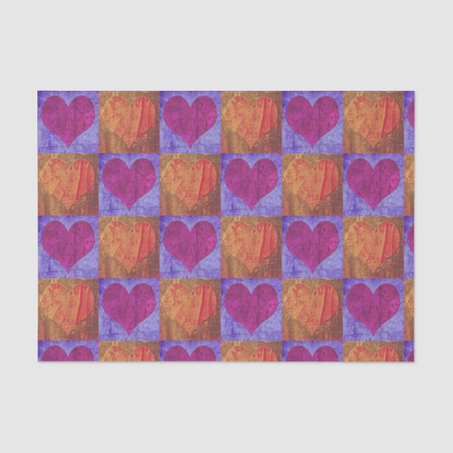 Papier Mousseline Découpage papier de papier papier - Coeur Pop Art (Recto)