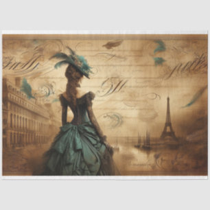 Papier Mousseline Découpage Papier Tissu Gothique Victorienne Lady