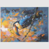 Découpage Peinture à l'huile Toucan