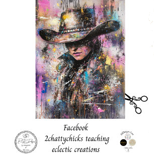 Papier Mousseline Découpage peinture Abstraite femme Casquette noir
