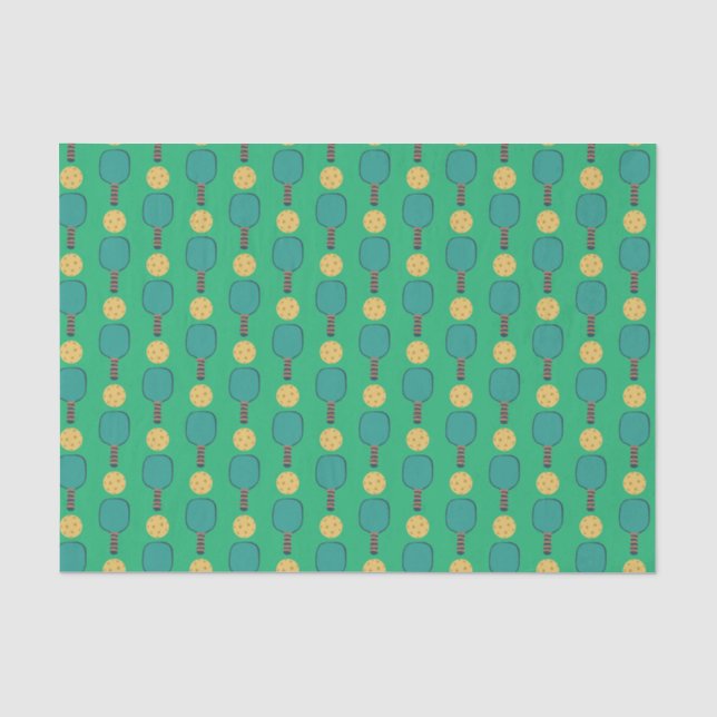 Papier Mousseline Découpage Pickleball fête d'anniversaire Vert (Recto)
