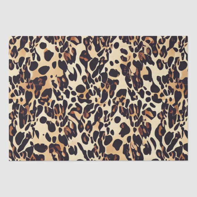 Papier Mousseline Découpage Poster de animal Leopard (Recto)