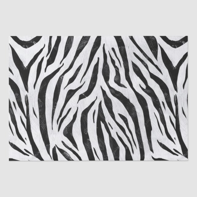 Papier Mousseline Découpage Poster de animal Zebra Stripes (Recto)