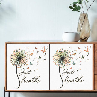 Papier Mousseline Découpage Respirer le Dandelion avec des papillons