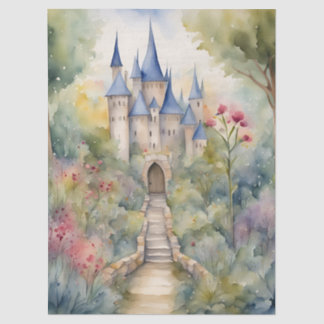 Papier Mousseline Decoupage Retro Fairytale Castle
