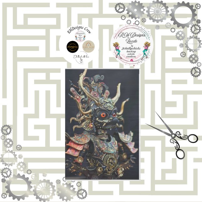 Papier Mousseline Découpage robotique en chef africain (Créateur téléchargé)