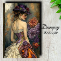 Découpage Rose Plum & Pearl