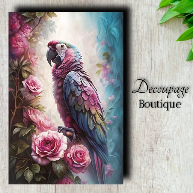 Papier Mousseline Découpage Roseate Majesty (Roseate Majesty Decoupage Tissue Paper)