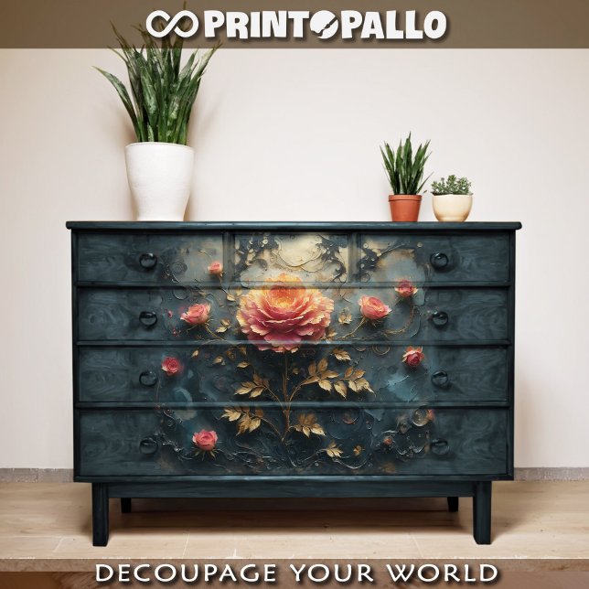 Papier Mousseline Découpage - Roses de rêve - (Créateur téléchargé)