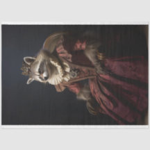 Découpage Royal Regal Queen Raccoon