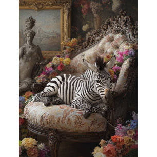 Papier Mousseline Découpage Royal Zebra Fauteuil salon dans le jardi