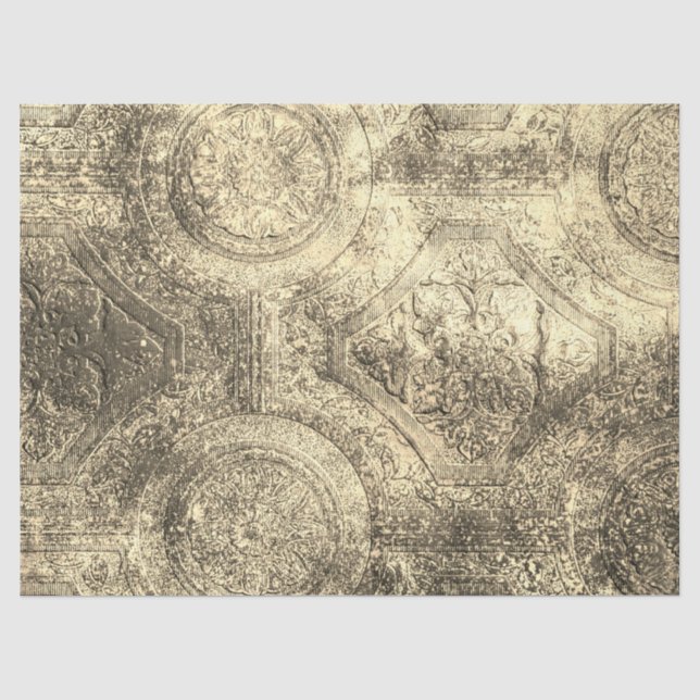 Papier Mousseline Découpage rustique du vieux monde (Recto)