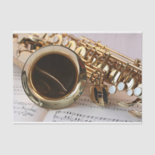 Papier Mousseline Découpage saxophone