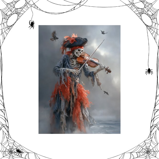 Papier Mousseline Decoupage Skeleton Eerie Meets Pirate Charm  (Créateur téléchargé)