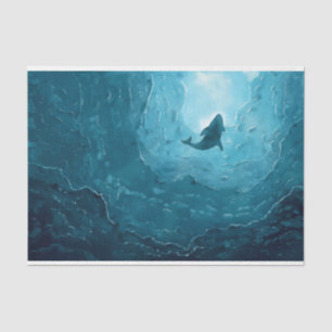 Papier Mousseline Découpage sous-marin de la baleine marine