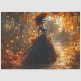 Papier Mousseline Découpage Squelette gothique Elaborer robe noire