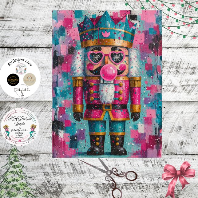 Papier Mousseline Decoupage Starlight Sass Whimsical Nutcracker  (Créateur téléchargé)