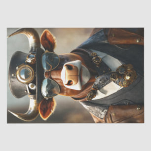 Papier Mousseline Découpage Steampunk Bull Sir Bullington Gearhoof