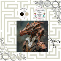 Découpage Steampunk Dragon Head Victorian