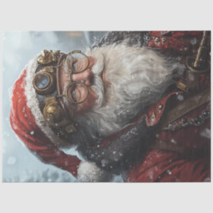 Papier Mousseline Découpage Steampunk Père Noël Météo hiver