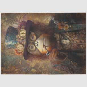 Papier Mousseline Découpage Steampunk Singe victorien