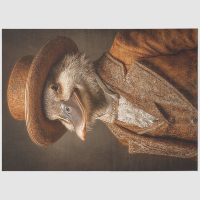 Papier Mousseline Découpage Steampunk Sophisticat Dapper Platypus (Recto)