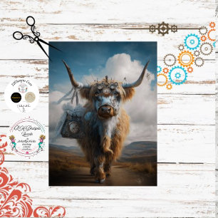Papier Mousseline Découpage Steampunk Whimsal Highland avec Flair