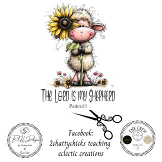 Papier Mousseline Decoupage Sunflower Sheep Lord is my Shepard