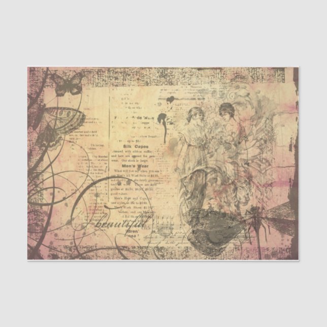 Papier Mousseline Découpage Sunset Ladies (Recto)