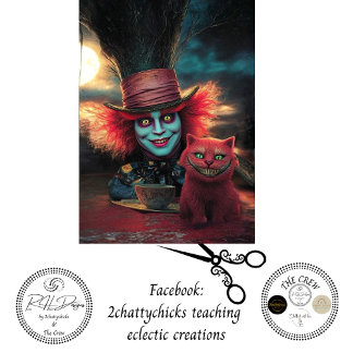 Papier Mousseline Decoupage Tea Table Character Grinning Cat 