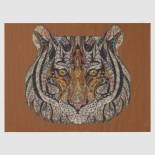 Papier Mousseline Découpage Tiger Design