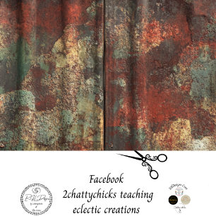 Papier Mousseline Découpage Tin rouillé métal Patiné