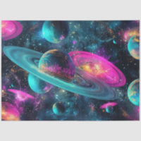 Découpage Universe Planètes Cosmo bleu violet rose