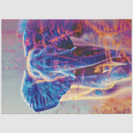 Papier Mousseline Decoupage Vibrant Colored Elephant 