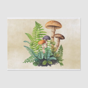 Papier Mousseline Découpage Vintage de champignons