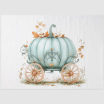 Découpage Vintage Fairy Tale Sage Green Carriage