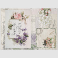 Découpage Vintage Floral antique Ephémère français